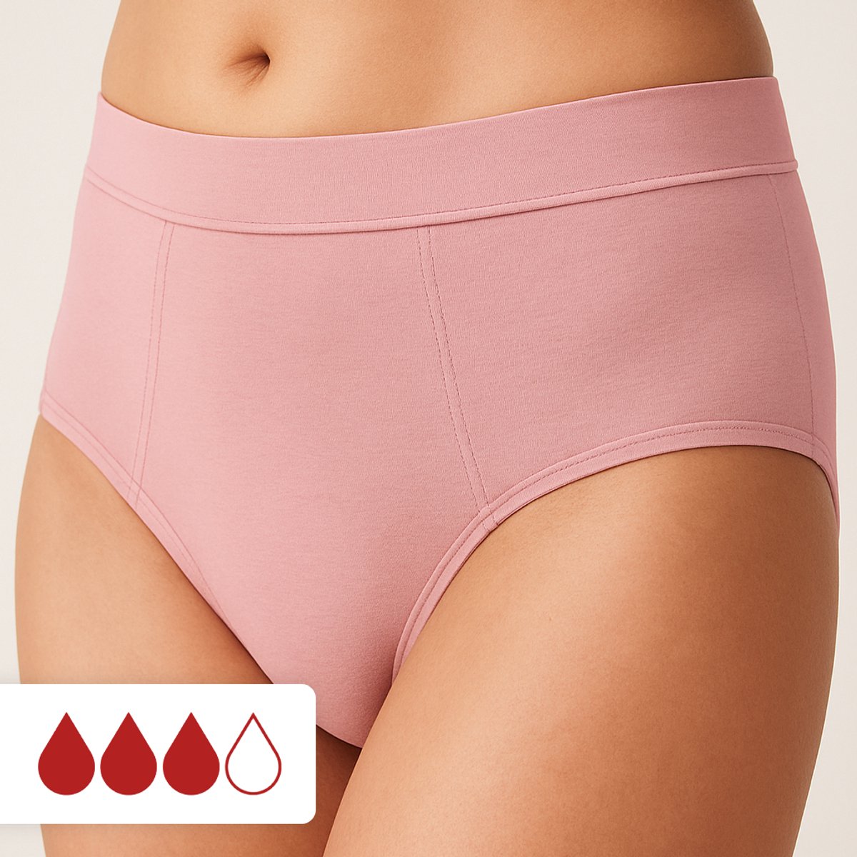 Menstruatie Ondergoed 4-laags Lekvrij Roze - Tot 12 uur Lekvrij - Incontinentie Ondergoed - Absorberende Slip - Onderbroek - Period Underwear
