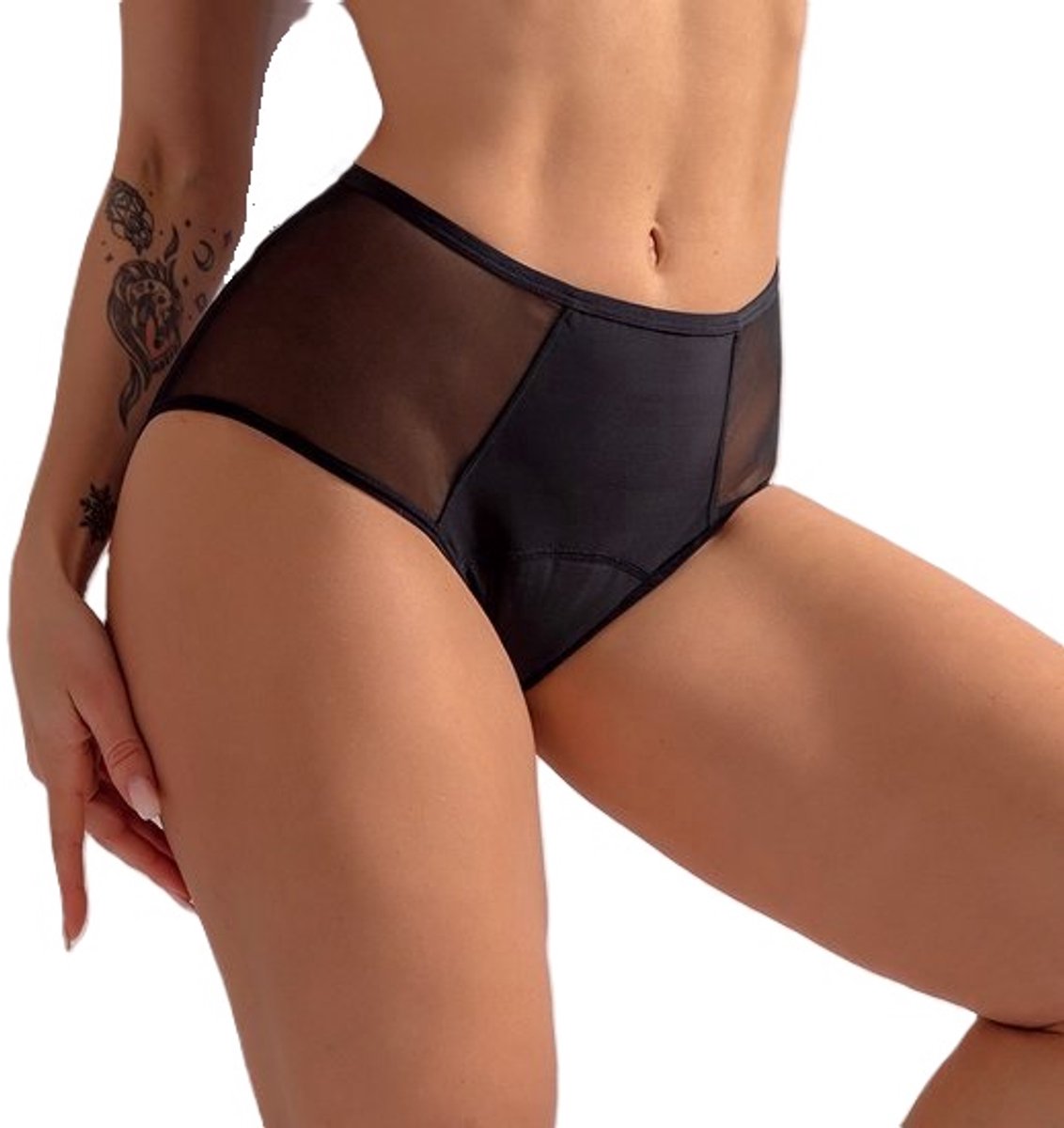 Menstruatie Onderbroek I Menstruatieondergoed I Menstruatie Slip I 4 lagen I Maandverband Alternatief I Wasbaar I Zwart I Maat XL