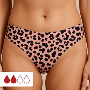 Menstruatie Ondergoed 4-laags Lekvrij Panterprint - Tot 12 uur Lekvrij - Incontinentie Ondergoed Leopard - Absorberende Slip - Onderbroek - Period Underwear