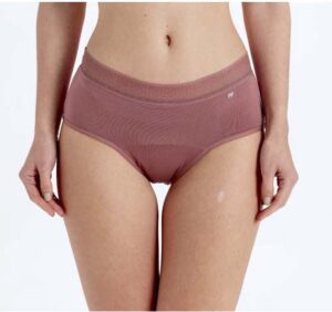 Pretty Polly menstruatie ondergoed - menstruatiebroekje - vervangt tampons & Maandverband compleet en beschermend ook bij licht urineverlies. - Woodrose - Xsmall