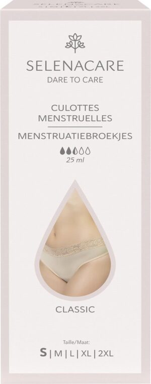 Selenacare Classic - Menstruatie Ondergoed Maat S - Ultra Absorberend - Lekvrij - Comfortabel