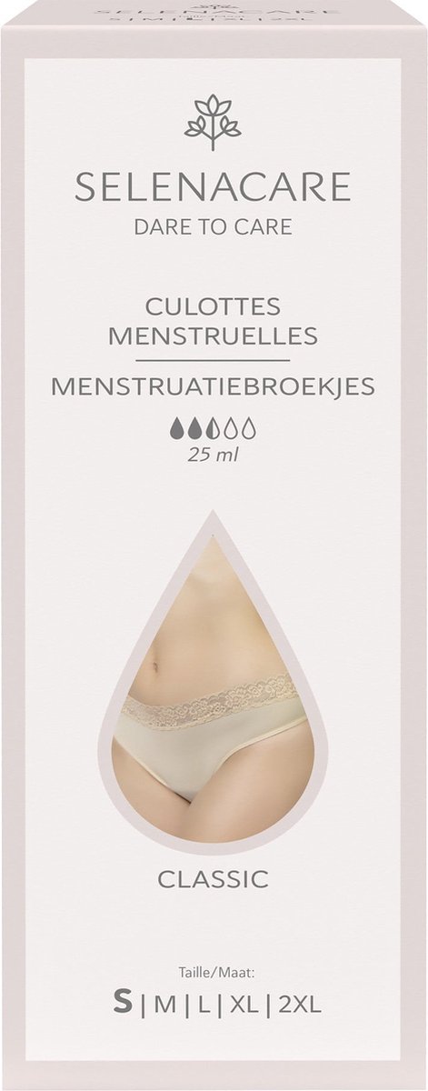 Selenacare Classic - Menstruatie Ondergoed Maat S - Ultra Absorberend - Lekvrij - Comfortabel