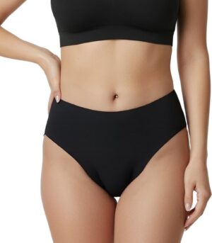 Menstruatie Slip met Kant Sofie – 4-laags – zwart – Shapetape