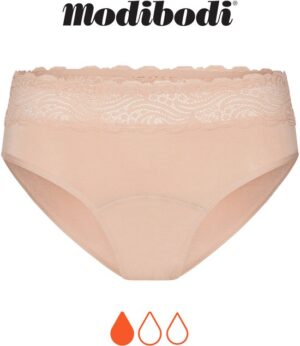 Modibodi Hoge Taille Bikinislip Menstruatieondergoed Beige