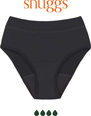 Snuggs Hugger Menstruatie Ondergoed Extra Sterke Absorptie Zwart